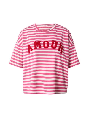 Foto van product Hailys Shirt 'Pa44li' pink / framboos / wit