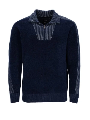 Foto van product HAJO Trui 'Chenille' blauw / wit