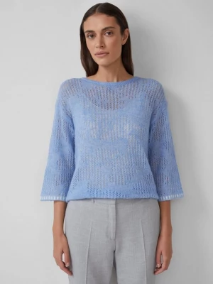 Foto van product Half doorzichtige trui van alpacamix s.Oliver blauw
