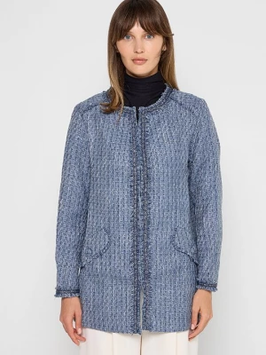 Foto van product Halflange jas Dreimaster gemêleerd donkerblauw