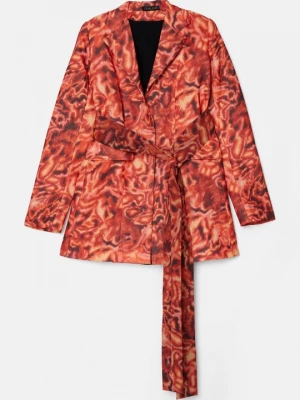 Foto van product Halflange jas Onalaja oranje