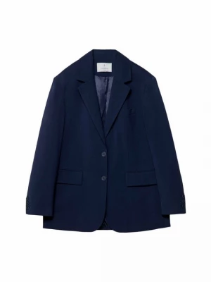Foto van product Halflange jas Stradivarius donkerblauw