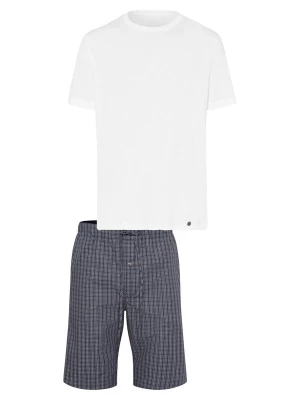 Foto van product Hanro Pyjama kort 'Night & Day' donkergrijs / wit