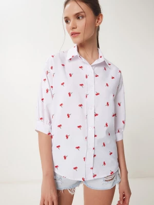Foto van product Happiness İstanbul Blouse crème / bruin / rood Happiness Istanbul