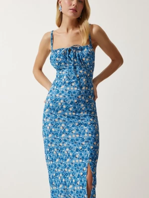 Foto van product Happiness İstanbul Zomerjurk beige / blauw / navy / lichtblauw Happiness Istanbul