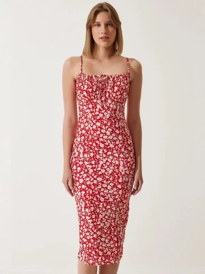 Foto van product Happiness İstanbul Zomerjurk rood / wit Happiness Istanbul