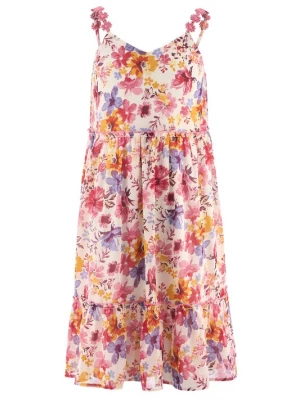 Foto van product happy girls Jurk aubergine / oranje / pastelroze / kersrood