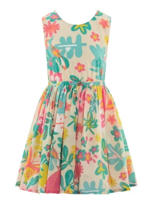 Foto van product happy girls Jurk beige / geel / smaragd / pitaja roze