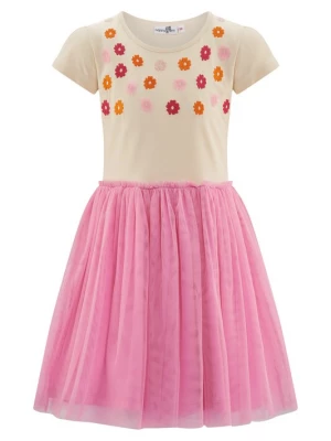 Foto van product happy girls Jurk beige / pink / rood