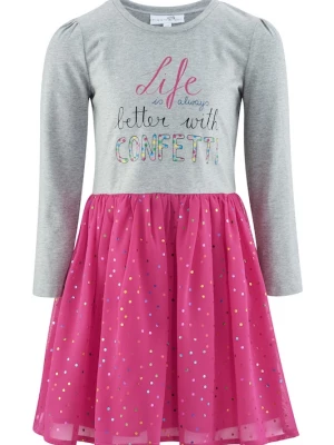 Foto van product happy girls Jurk blauw / grijs gemêleerd / donkerroze / zwart