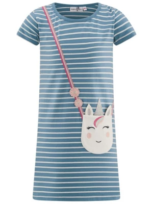 Foto van product happy girls Jurk blauw / pink / zilver / wit