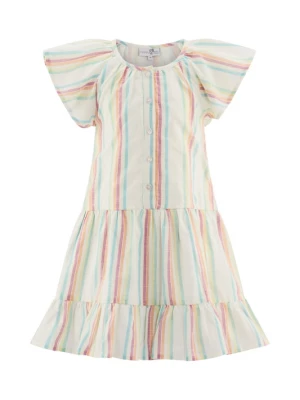 Foto van product happy girls Jurk crème / lichtblauw / geel / abrikoos