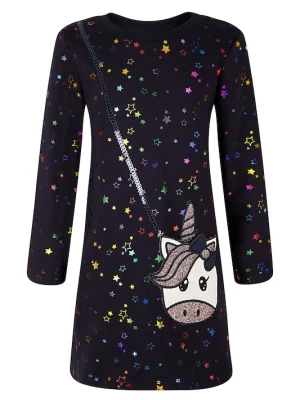 Foto van product happy girls Jurk donkerblauw / geel / groen / wit