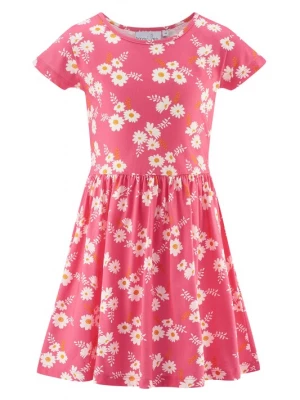 Foto van product happy girls Jurk donkeroranje / framboos / wit