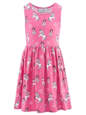 Foto van product happy girls Jurk duifblauw / pink / zwart / wit
