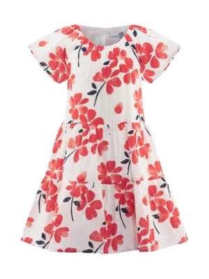 Foto van product happy girls Jurk ecru / navy / bloedrood