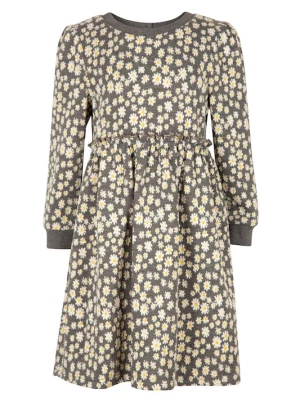 Foto van product happy girls Jurk geel / antraciet / wit