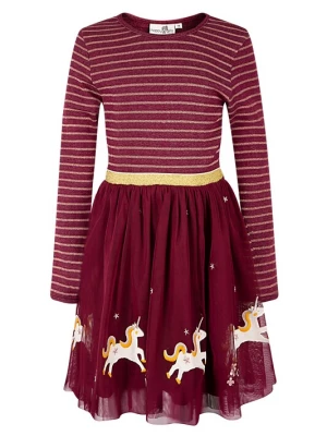 Foto van product happy girls Jurk goud / bessen / oranje / wit
