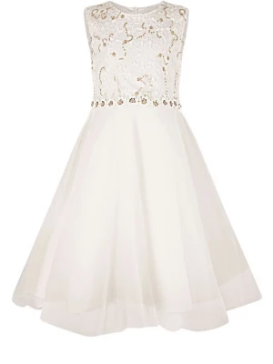 Foto van product happy girls Jurk goud / transparant / wit
