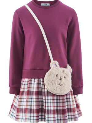 Foto van product happy girls Jurk lichtbeige / abrikoos / roodviolet / wit