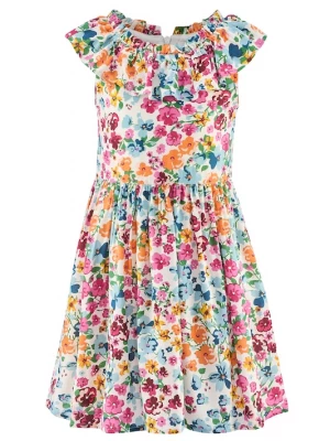 Foto van product happy girls Jurk lichtblauw / donkeroranje / pitaja roze / wit