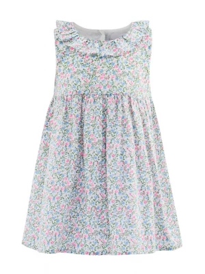 Foto van product happy girls Jurk lichtblauw / groen / neonroze / wit