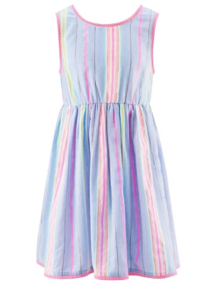 Foto van product happy girls Jurk lichtblauw / pasteloranje / pink / wit
