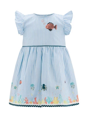 Foto van product happy girls Jurk lichtblauw / wit