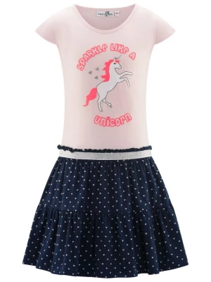 Foto van product happy girls Jurk marine / pink / rosa / wit