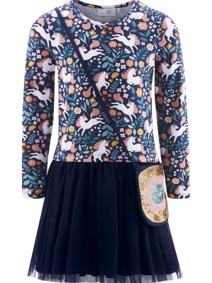 Foto van product happy girls Jurk navy / goud / poederroze / wit