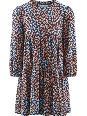 Foto van product happy girls Jurk navy / lichtblauw / cognac / oranje