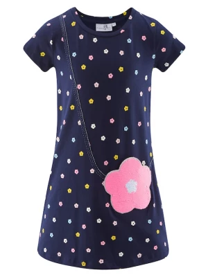 Foto van product happy girls Jurk navy / lichtblauw / geel / rosa