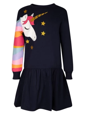Foto van product happy girls Jurk navy / lichtblauw / geel / wit