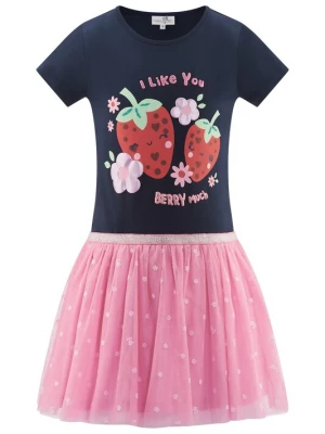 Foto van product happy girls Jurk navy / mintgroen / lichtroze / bloedrood