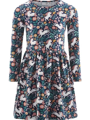 Foto van product happy girls Jurk navy / smaragd / oranje / wit