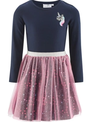 Foto van product happy girls Jurk navy / turquoise / rosa / zilver