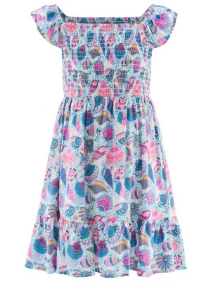 Foto van product happy girls Jurk pastelblauw / petrol / pastelroze / wit