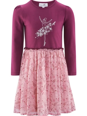 Foto van product happy girls Jurk rosa / donkerrood / zilver