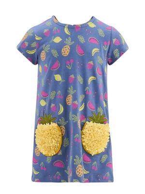 Foto van product happy girls Jurk saffier / citroen / olijfgroen / eosine
