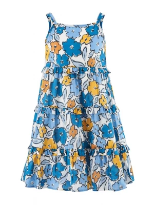 Foto van product happy girls Jurk saffier / opaal / oranje / wit