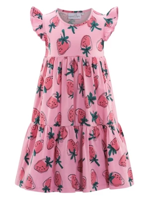 Foto van product happy girls Jurk smaragd / rosa / framboos / zwart