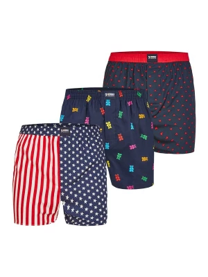 Foto van product Happy Shorts Boxershorts ' Motiv Mix ' donkerblauw / rood / wit