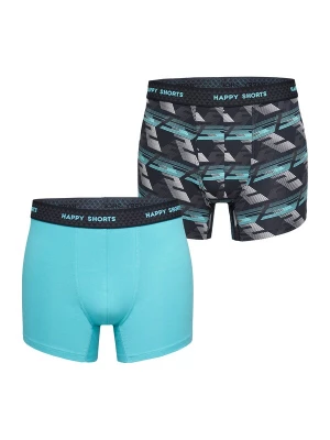Foto van product Happy Shorts Boxershorts ' Solids ' turquoise / gemengde kleuren