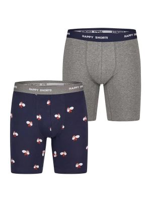 Foto van product Happy Shorts Boxershorts ' XMAS Boxer Briefs ' donkerblauw / grijs gemêleerd