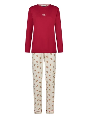 Foto van product Happy Shorts Pyjama 'Christmas' beige / bordeaux / offwhite