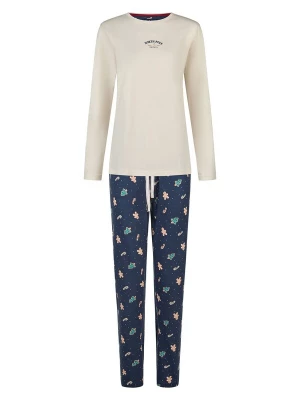 Foto van product Happy Shorts Pyjama 'Christmas' beige / donkerblauw / groen / offwhite
