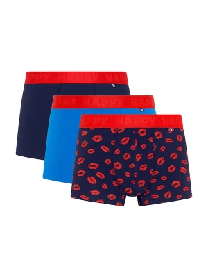 Foto van product Happy Socks Boxershorts navy / hemelsblauw / bloedrood