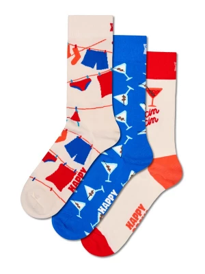 Foto van product Happy Socks Sokken 'Cin Cin' royal blue / koningsblauw / rood / zwart / wolwit