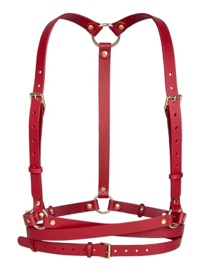 Foto van product Haute Cuir Riem 'Double Belt Harness' rood