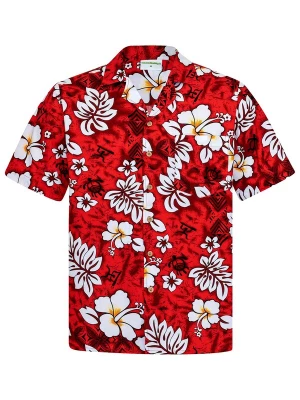 Foto van product Hawaiihemdshop.de Overhemd 'Hawaiihemd "Classic Flowers (red)"' rood